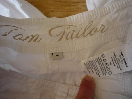 Bílé plátěné kalhoty - pláťáky tom tailor, tom tailor,xl