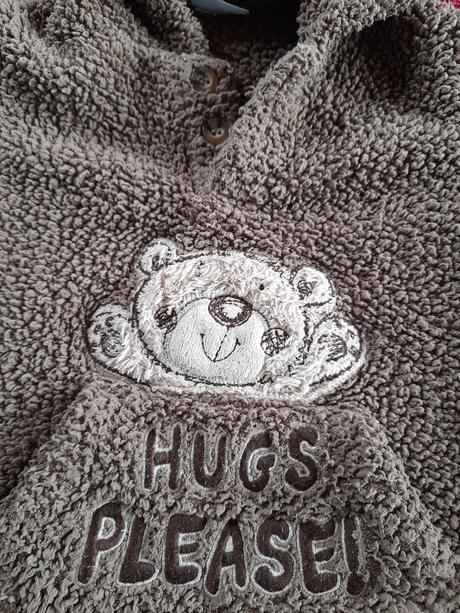 Mikina hnědá jako medvídek s ušima, cherokee,80