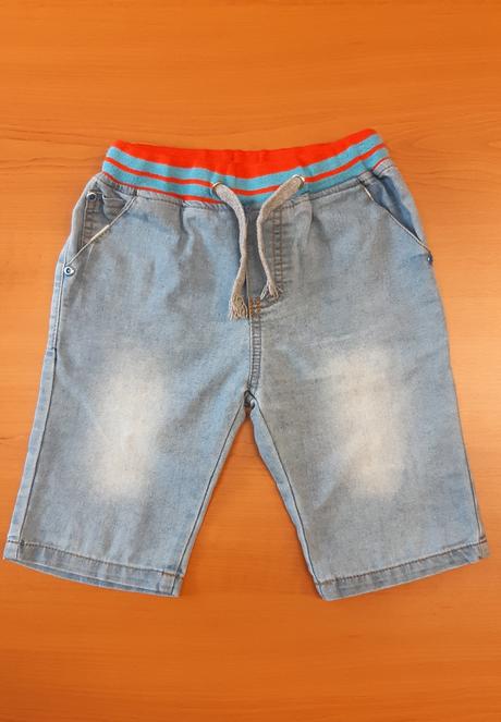 Chlapecké strečové měkké riflové kraťasy 7-8 let, 122