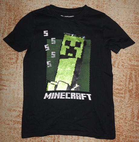 Tričko minecraft s flitry f&f vel. 134, f&f,134