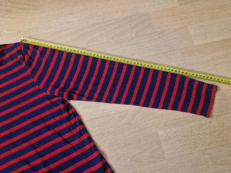Tričko s dl.rukávem modročervené pruhy hm, h&m,s