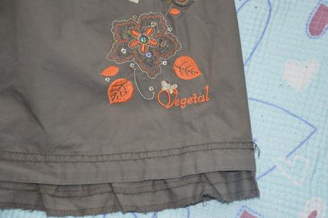 134 140 146 letní plátěná sukně s výšivkou, c&a,140