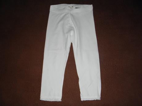Bílé 3/4 legíny zn. h&m vel.122, h&m,122