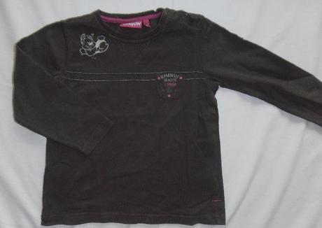 P197. hnědé tričko dívčí, 86