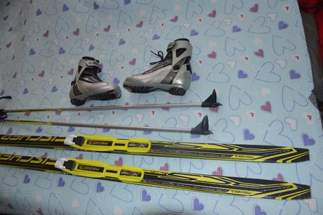 Dětské běžky fischer se šupinami 150cm boty nnn, fisher