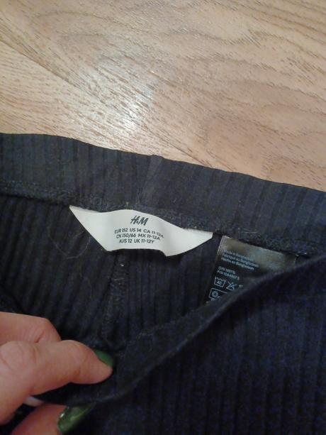Žebrované legíny do zvonu h&m 152, h&m,152