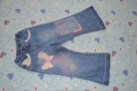 Rifle/džíny s regulací v pase, motýlci, marks & spencer,104