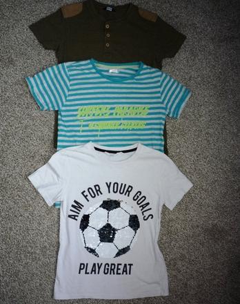 3x tričko vel 134-140, cena za všechny, h&m,134