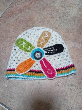 Háčkovaná čepička, 46cm, 6-12měsíců, 86