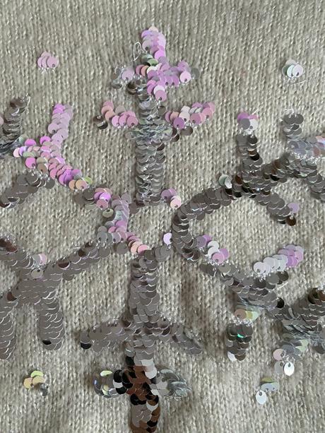 Vánoční svetr s vločkou vel. 110/4-5 let, 110