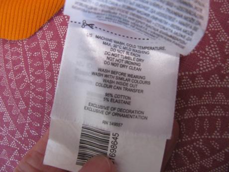 Dívčí oranžové řádkované pružné šaty, xs