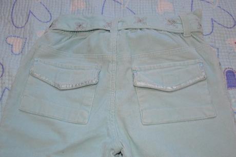 Sv. modré/ tyrkysové manžestrové kalhoty, girl2girl,116