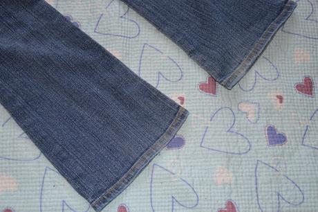 Lehce elastické džíny s cvočky, 140