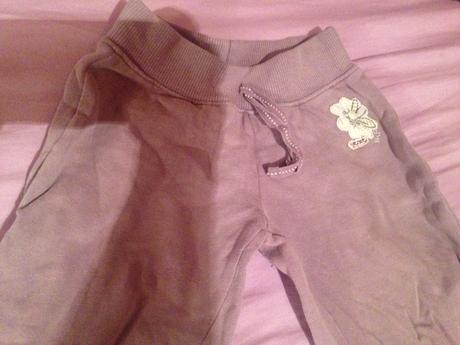 Dívčí tepláky  květ s flitry vel. 92 - 98, next,92