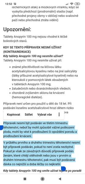 Má Anopyrin v těhotenství rizika pro preeklampsii?