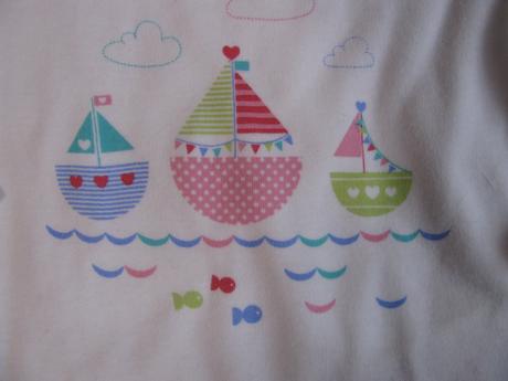 Bílé kojenecké bavlněné tričko s obrázky, marks & spencer,68