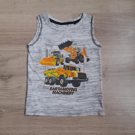 Dětské tílko se stavebními stroji, vel. 122/128, takko,122