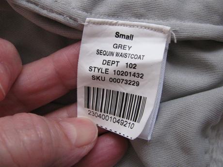 Dámská společenská šedá vesta, s