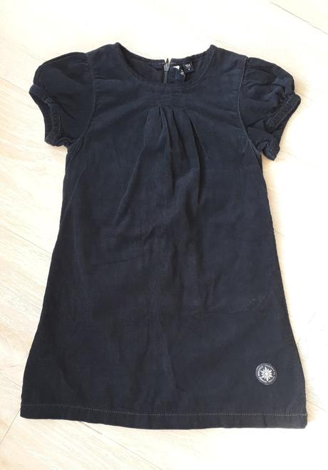 Tmavě modré manšestrové šaty blue seven, vel. 104, 104