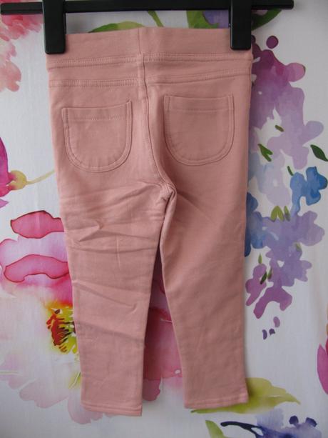 Elastické růžové přiléhavé tregíny, primark,98