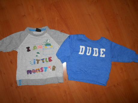 Mikinky chlapecké vel.6-9m, next,74