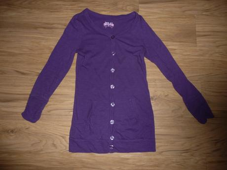 Fialový svetřík tcm na 7-8l- vel.122/128, tcm,128