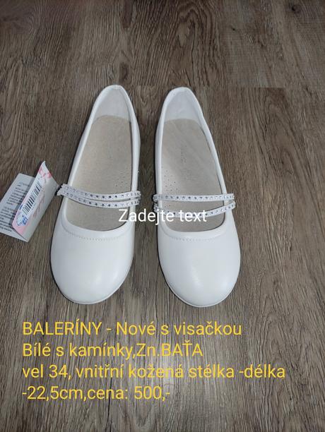 Baleríny - vel 34,nové, 34