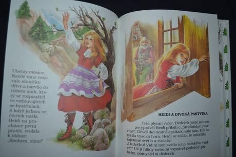 Dětská retro kniha heidi a její nové příběhy,