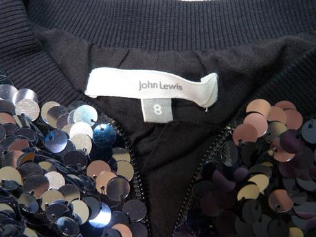 Jarní bundička s flitry vel. 128, john lewis,128