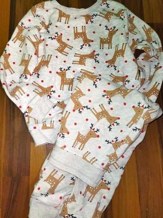 Vánoční souprava se soby tepláky+ mikina 110 georg, 110