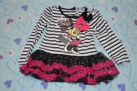 Triko tunika s kanýry se sukýnkou, 98