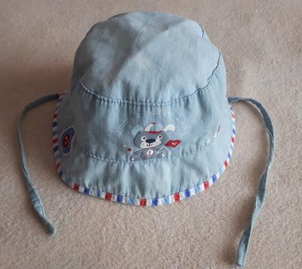 Kojenecký letní klobouk, klobouček, světle modrý, 50