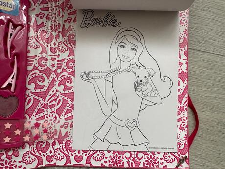 Sada barbie - omalovánky, líčení, pastelky, sponky,