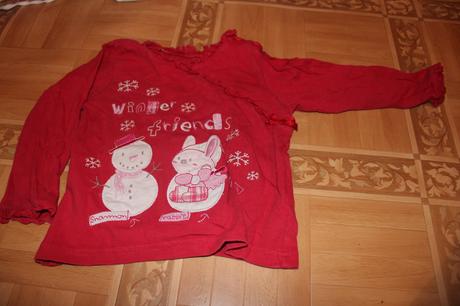 Vánoční halenka - vánoční přátelé vel. 80 - 86, 80