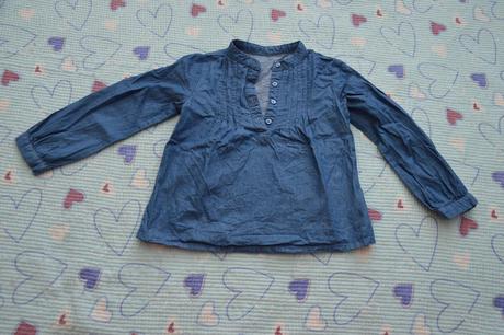 Bavlněná halenka džínový vzhled, mothercare,104
