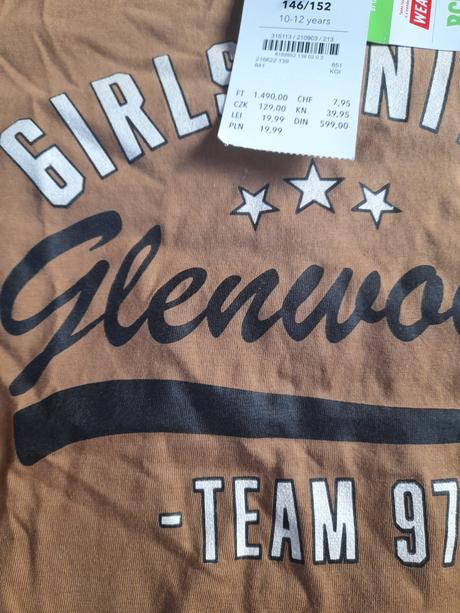 Tričko holčičí hnědé pageone nové nenošené, 146