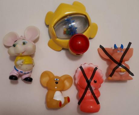 Dětské retro gumové hračky, 