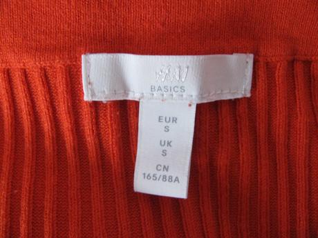 Oranžové přiléhavé midi šaty z pleteniny h&m, h&m,s