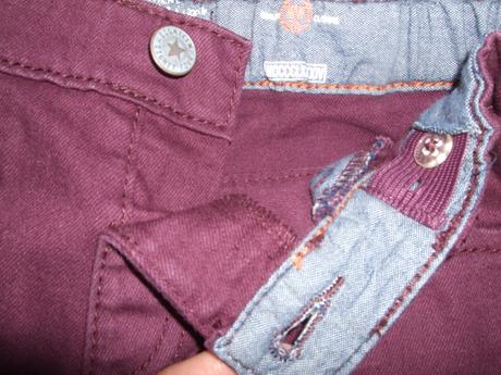 Džínsy vínovej farby m&s - nenosené, marks & spencer,116