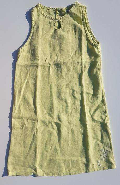 M95	dívčí lněné šaty vel. 140-146, 140