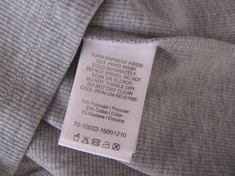 Bavlněný šedý žebrovaný nátělník, 140