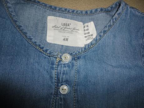 Supr riflové šaty hm, vel. 4-5 let, h&m,110