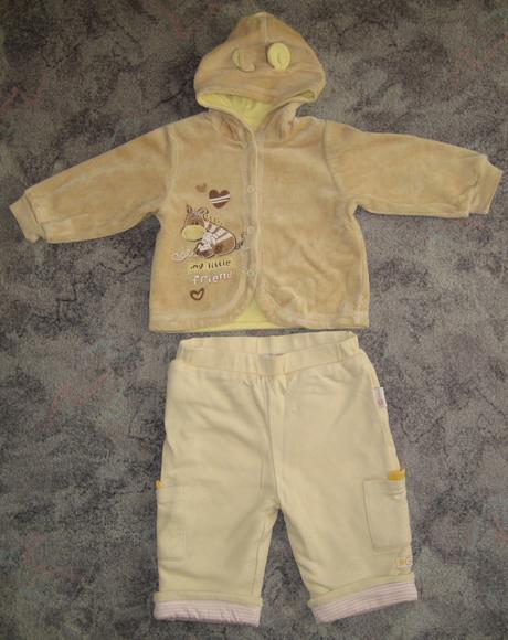 Mikina s kapucí a vyteplené kalhoty v.74-80, 74