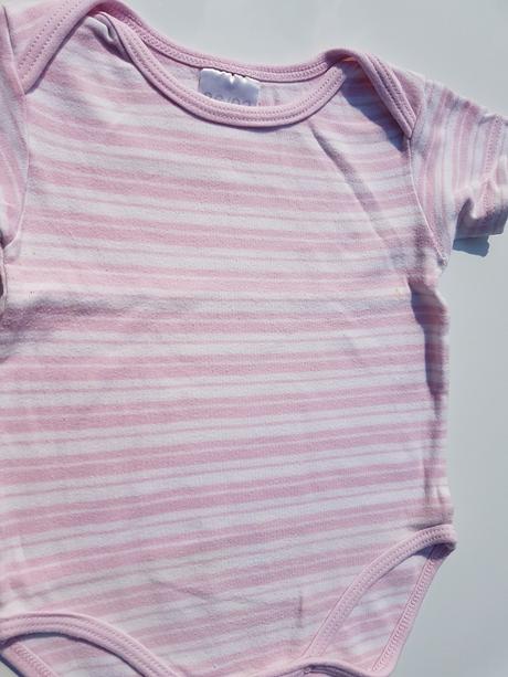 D170 dívčí body s kr. rukávem proužky vel. 86-92, 86