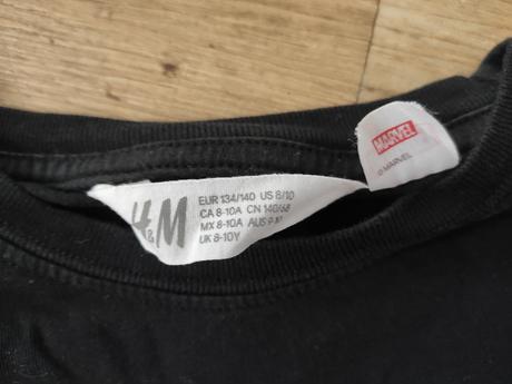 Tričko marvel 134/140, h&m,134