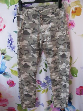 Maskáčové pružné tapered kalhoty maia, lindex,38