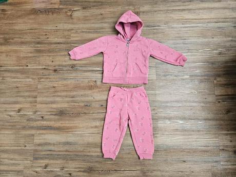 Dívčí růžová tepláková souprava mikina tepláky dop, dopodopo,92