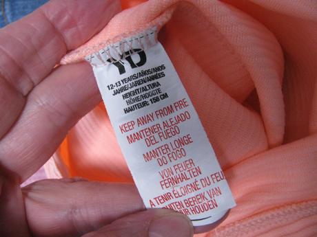 Dívčí elastická lososová minisukně, 158