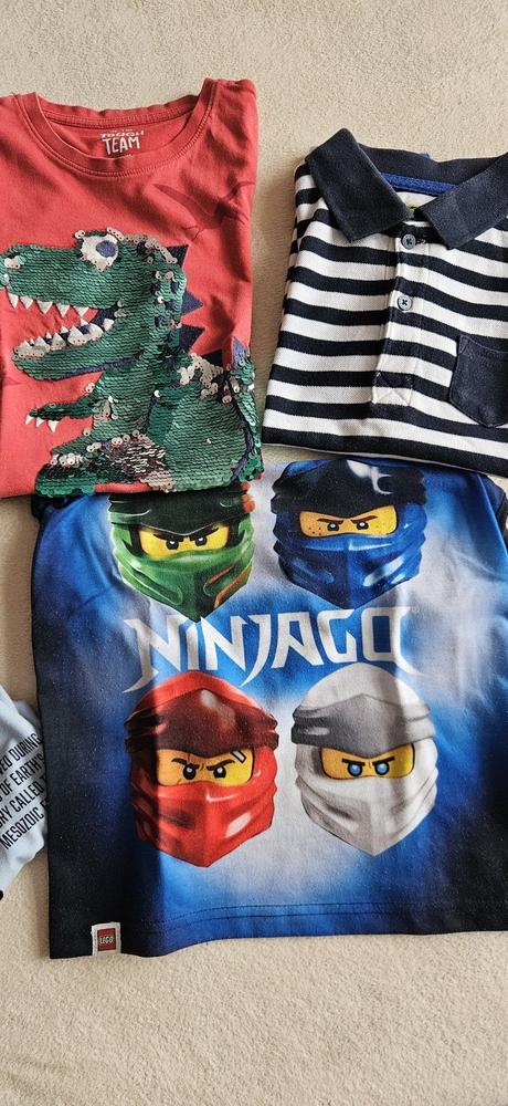 6x chlapecké tričko 110/116/122 ninjago,dinosaurus, 116