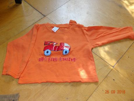 Oranžová halenka hasiči, baby mac,80